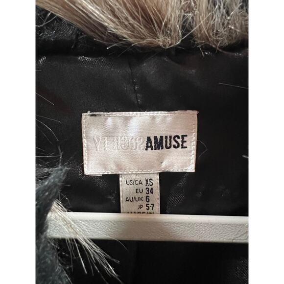 Amuse Society Faux Fur Chevron Jacket – Size XS - Picture 8 of 14